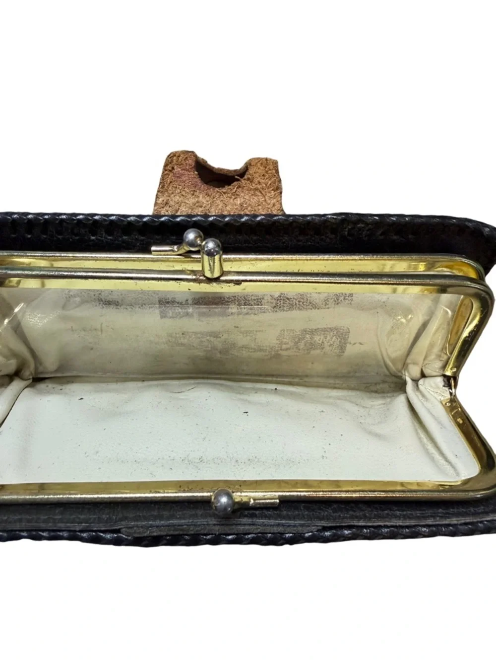 Vintage Hand Tooled Leather Wallet Western Deer Scene Snap Closure Brown